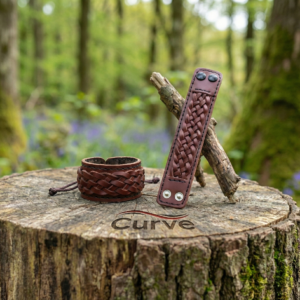 Artisan Leather Weave Wristband