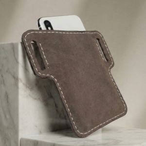 Ethical Leather Belt-Attached Phone Pouch